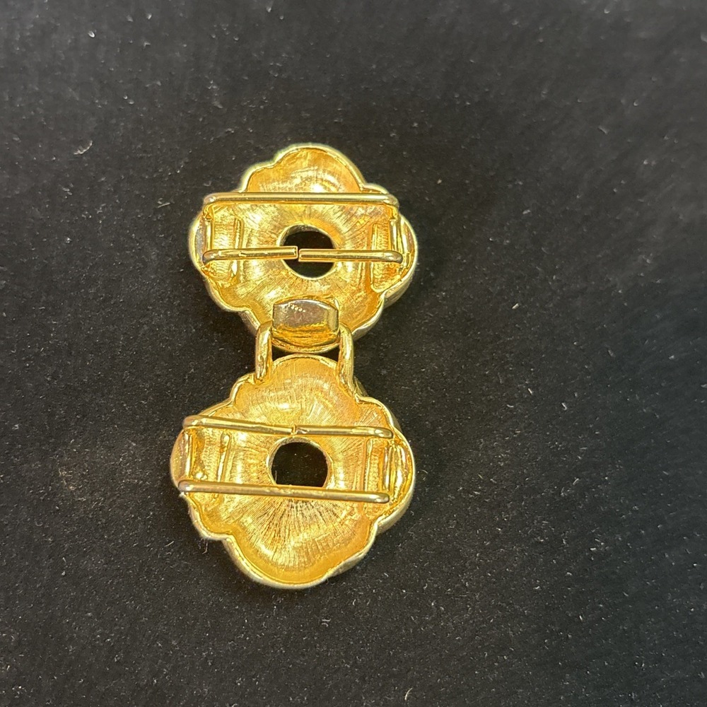 Vintage Dottie‎ Smith Gold Tone Love Knot Belt Buckle Double Swirl Signed - Picture 5 of 10